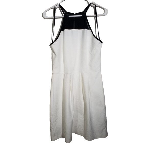French Connection White Sleeveless A-Line Stretch Dress Size 10 - Picture 1 of 6